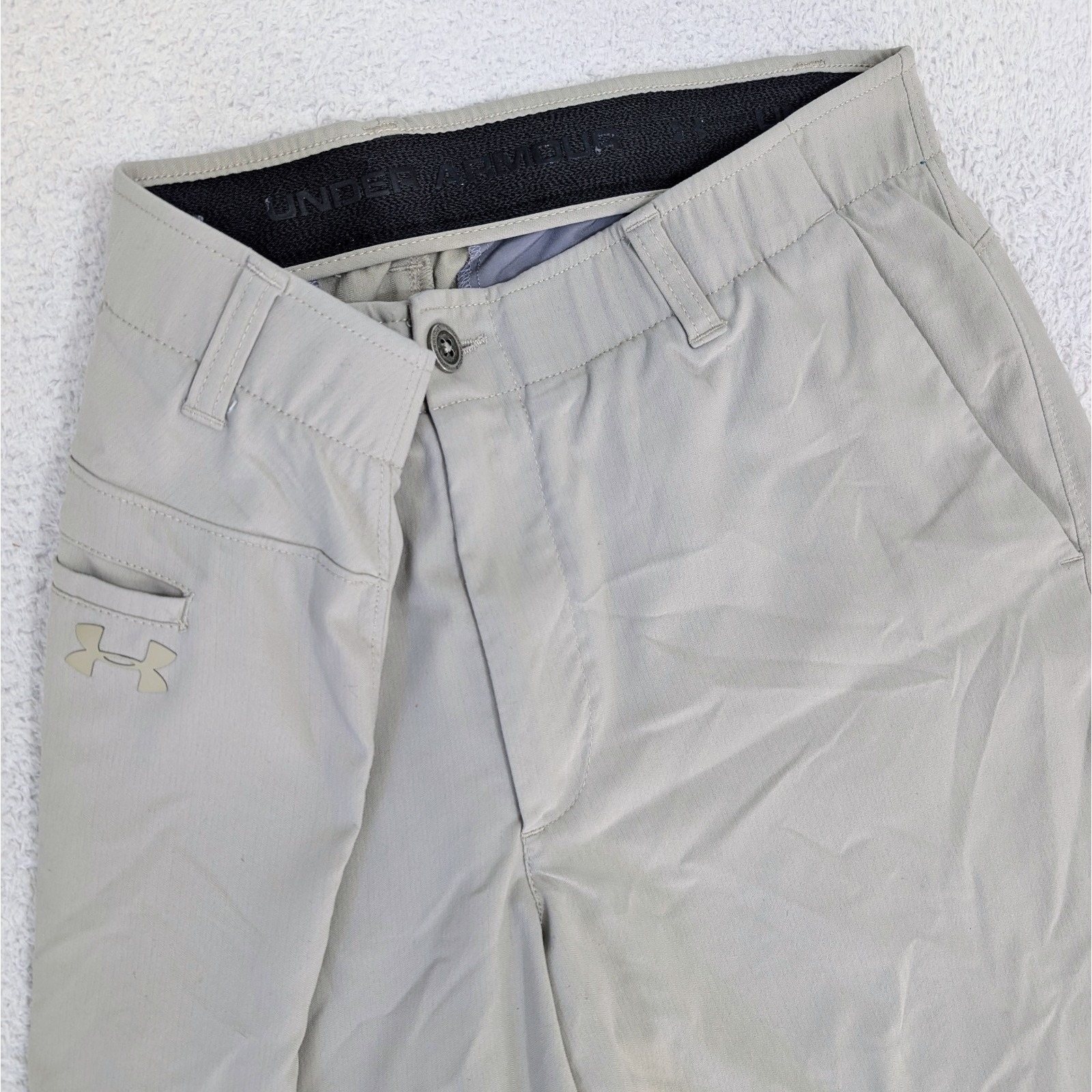 Under Armour Match Play Golf Pants Mens 36x32 Showdown Performance Beige Golf